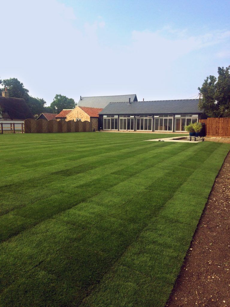 Competed garden lawn landscape